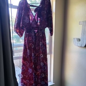 Purple floral maxi